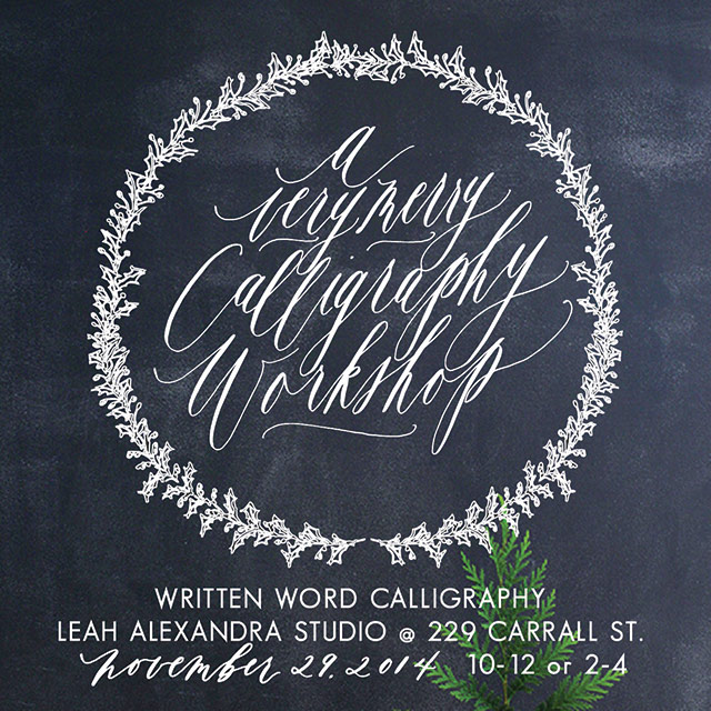 Christmas calligraphy workshop
